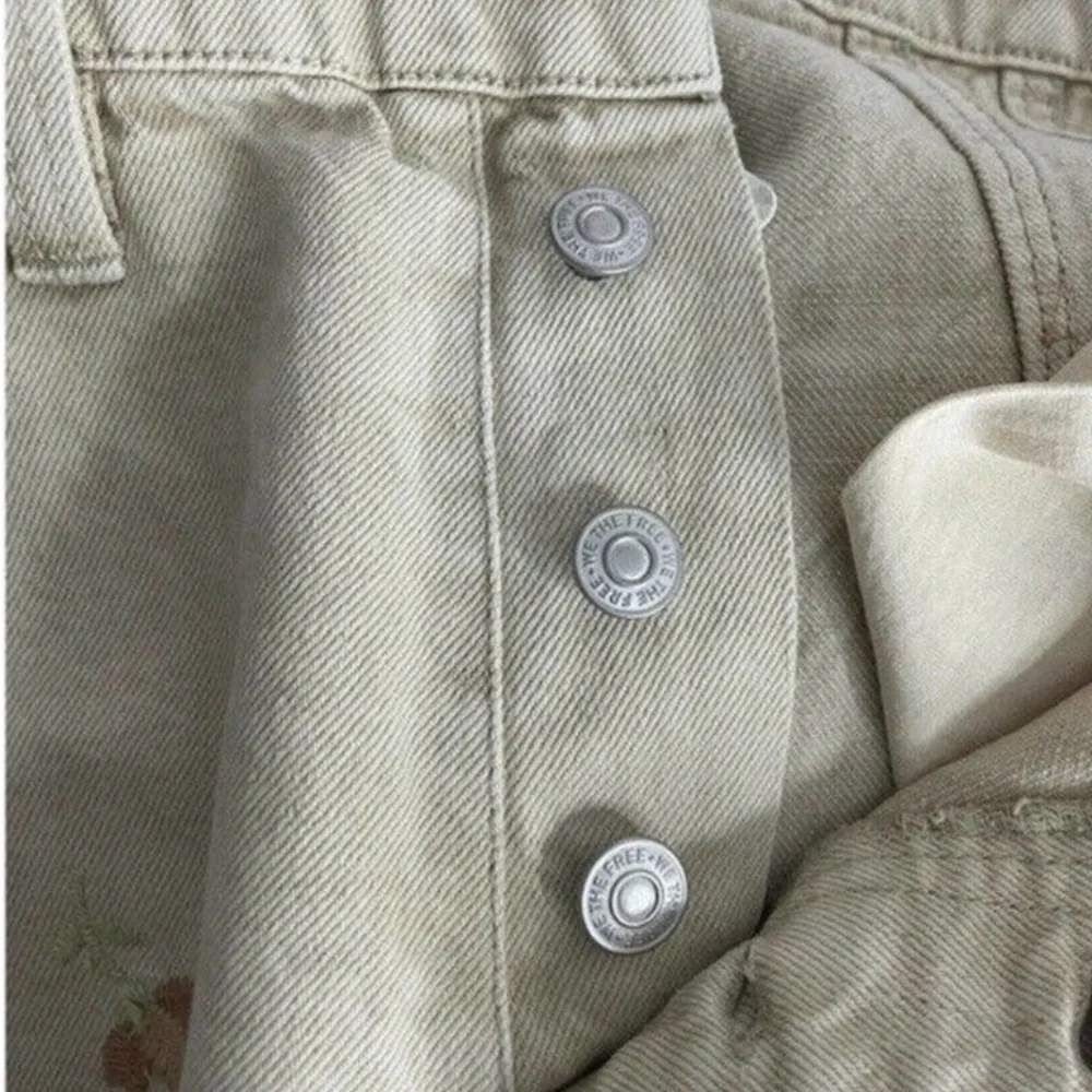We The Free Blue and Yellow Flare Jeans with Floral Embroidery Size 25 - Picture 14 of 14